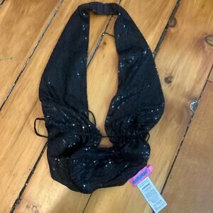 Black sequence edikted halter top